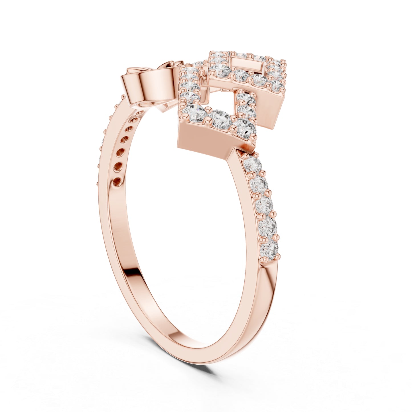 14K White Gold Round Lab-Grown Diamond Stud Ring for Women | Party Wear | Pure Carat