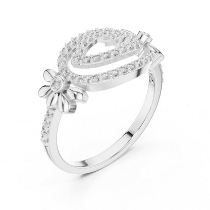 18K Rose Gold Round Lab-Grown Diamond Engagement Ring for Women | Pure Carat