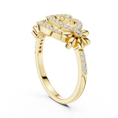 18K Rose Gold Round Lab-Grown Diamond Engagement Ring for Women | Pure Carat