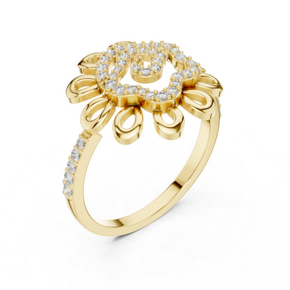 14K Rose Gold Round Lab-Grown Diamond Bridal Ring for Women | Pure Carat