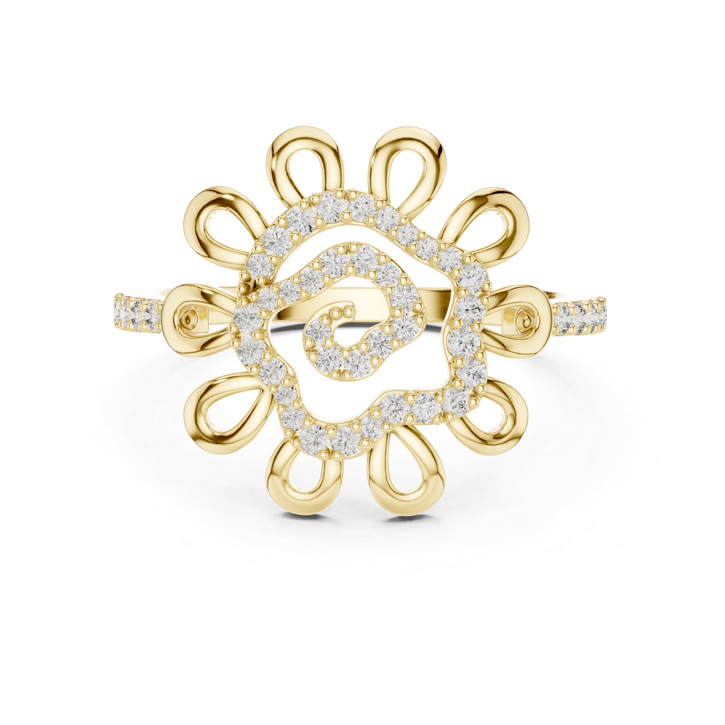 14K Rose Gold Round Lab-Grown Diamond Bridal Ring for Women | Pure Carat