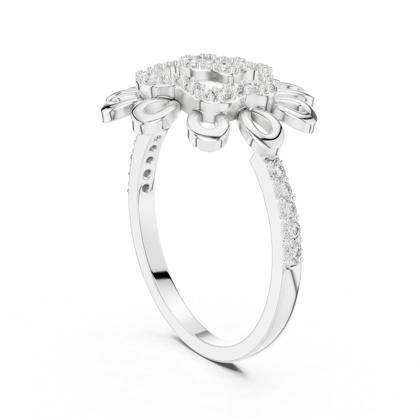 14K Rose Gold Round Lab-Grown Diamond Bridal Ring for Women | Pure Carat