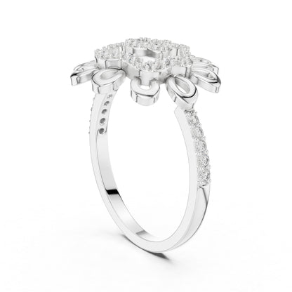14K Rose Gold Round Lab-Grown Diamond Bridal Ring for Women | Pure Carat