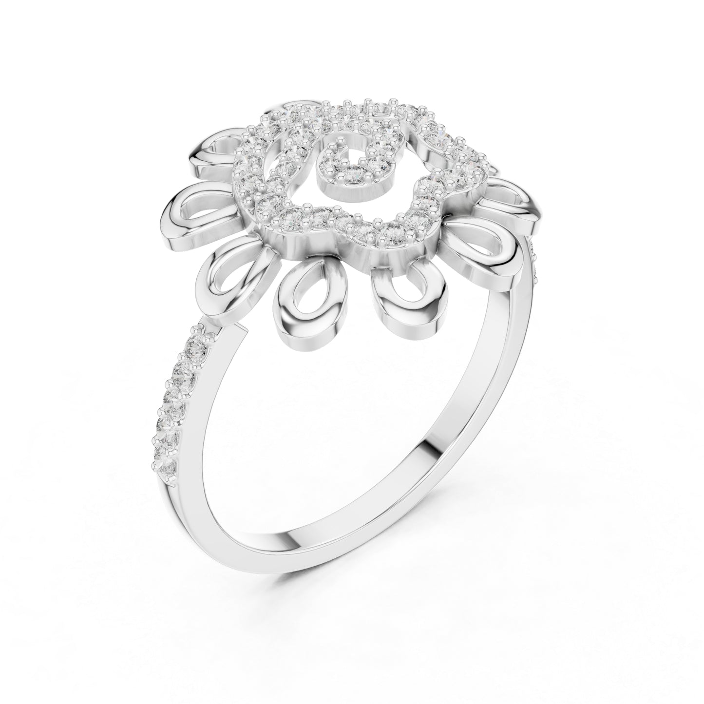 14K Rose Gold Round Lab-Grown Diamond Bridal Ring for Women | Pure Carat
