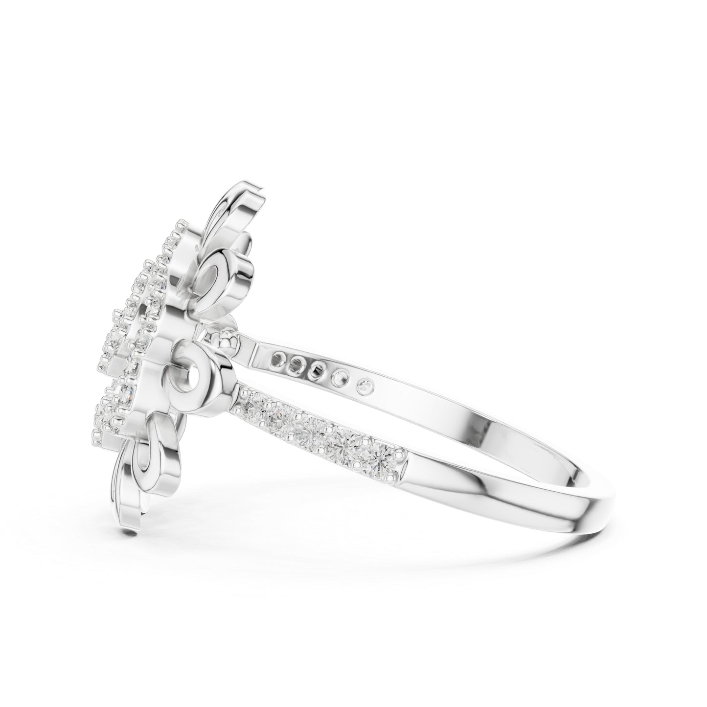 14K Rose Gold Round Lab-Grown Diamond Bridal Ring for Women | Pure Carat