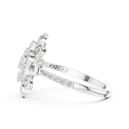 14K Rose Gold Round Lab-Grown Diamond Bridal Ring for Women | Pure Carat