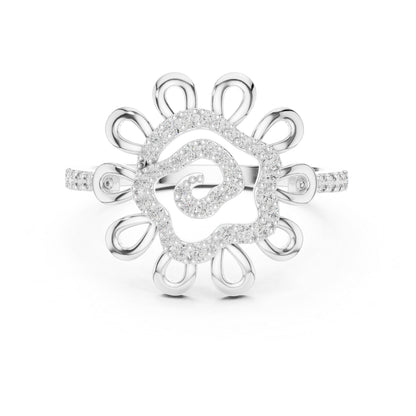 14K Rose Gold Round Lab-Grown Diamond Bridal Ring for Women | Pure Carat