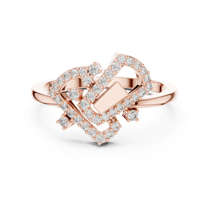 18K Yellow Gold Round Lab-Grown Diamond Ring for Women | Everyday Wear | Pure Carat