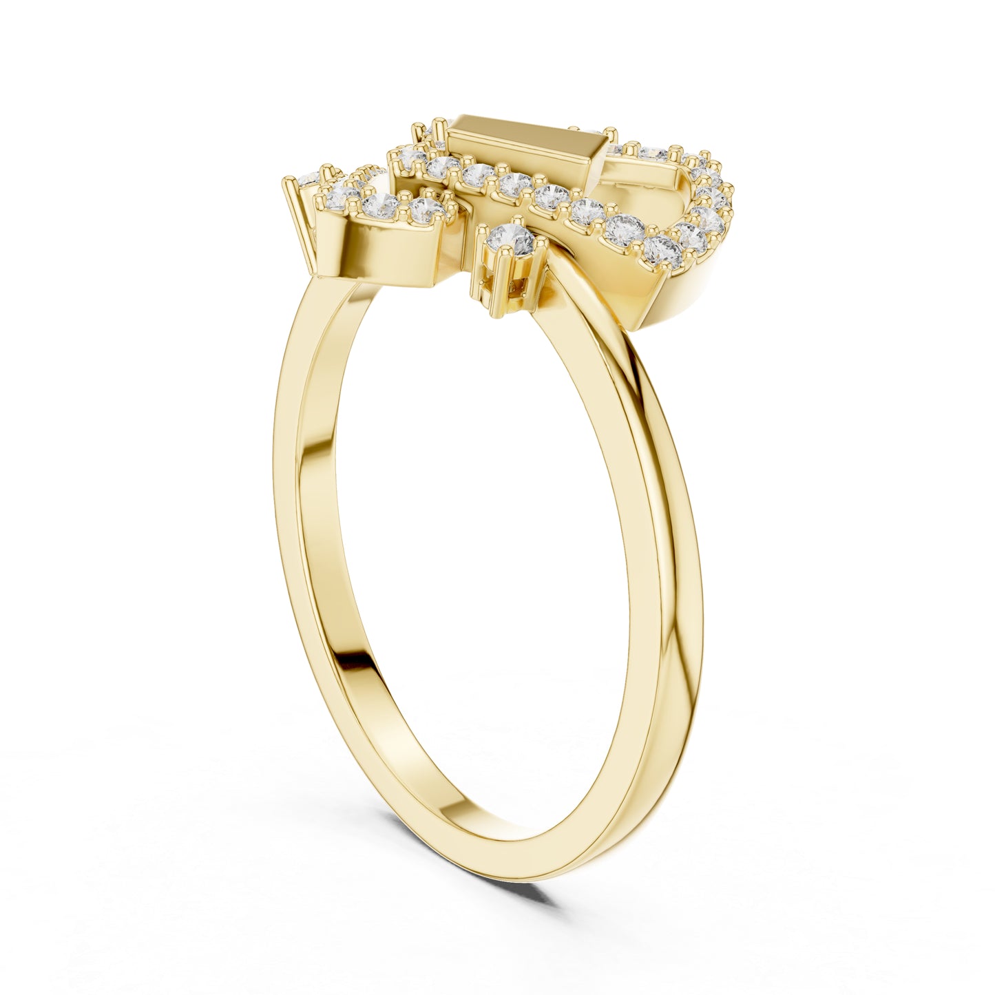 18K Yellow Gold Round Lab-Grown Diamond Ring for Women | Everyday Wear | Pure Carat
