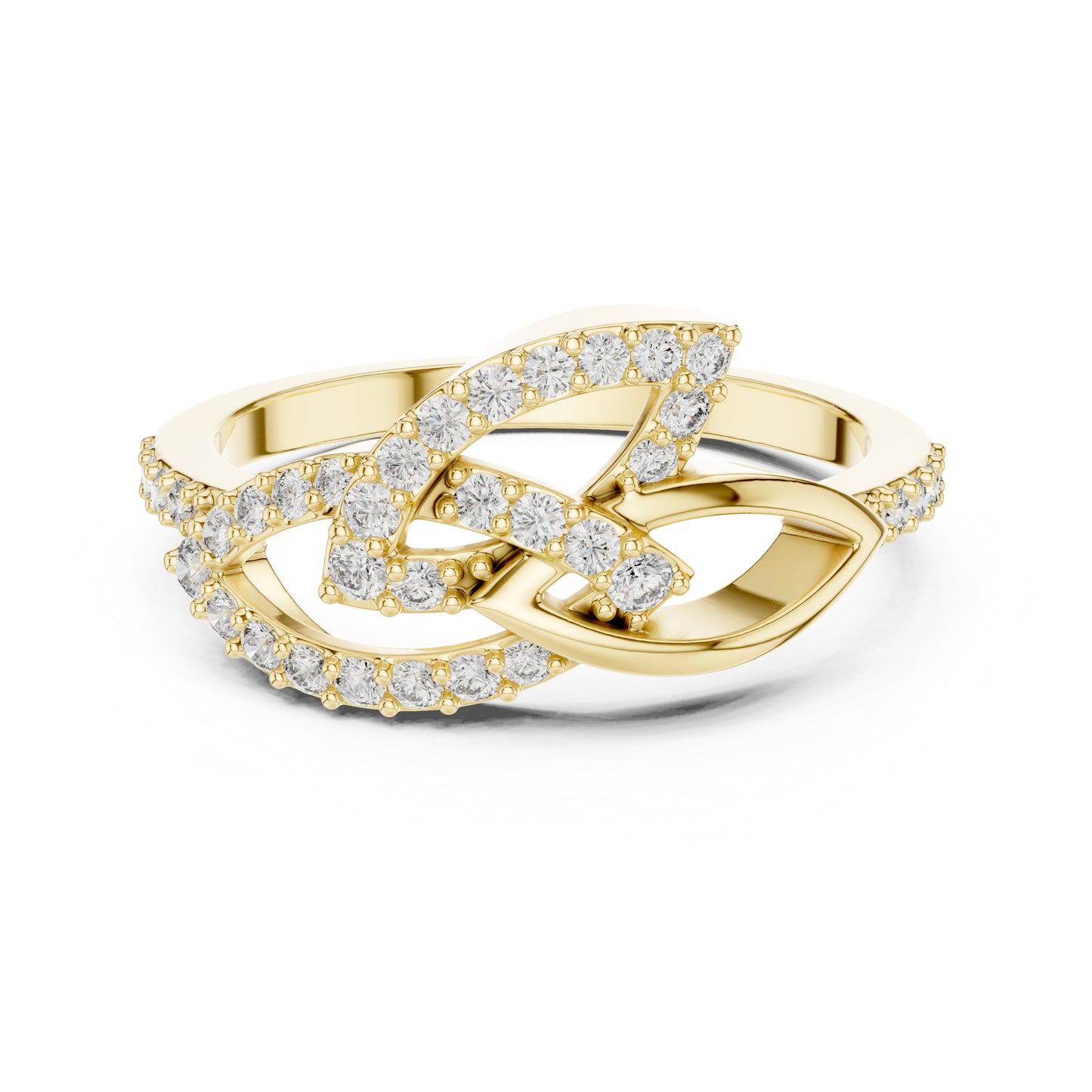 14K White Gold Round Lab-Grown Diamond Ring for Women | Party Wear | Pure Carat