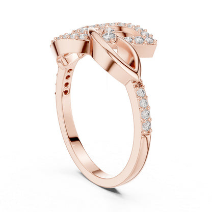14K White Gold Round Lab-Grown Diamond Ring for Women | Party Wear | Pure Carat