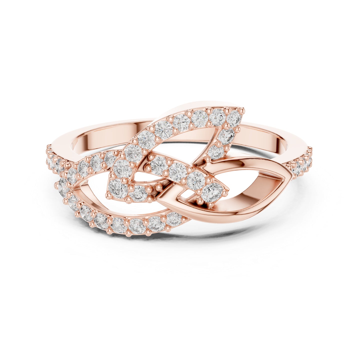 14K White Gold Round Lab-Grown Diamond Ring for Women | Party Wear | Pure Carat