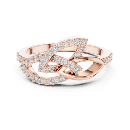 14K White Gold Round Lab-Grown Diamond Ring for Women | Party Wear | Pure Carat