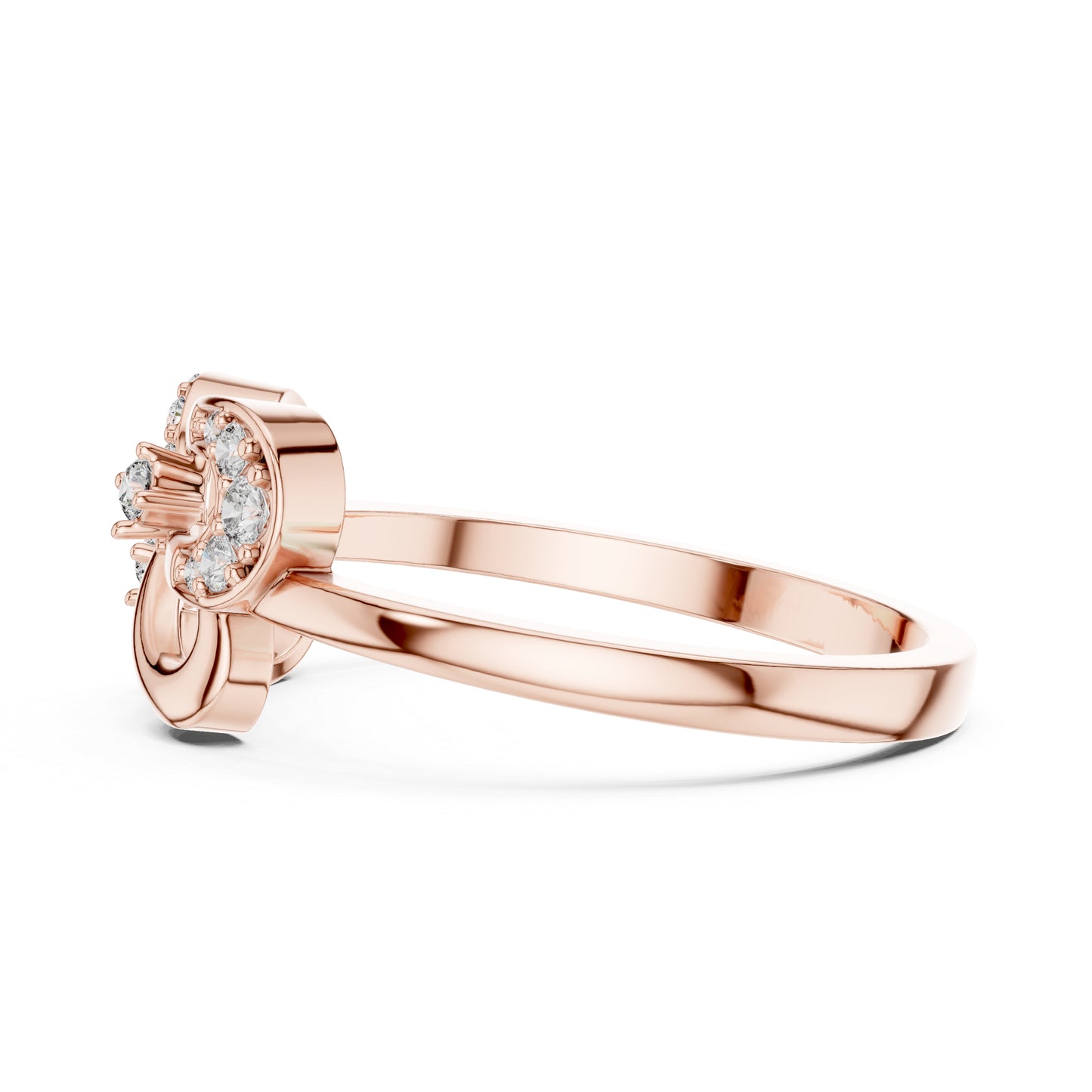 14K Yellow Gold Round Lab-Grown Diamond Drop Ring for Women | Office Wear | Pure Carat