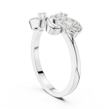 14K Yellow Gold Round Lab-Grown Diamond Drop Ring for Women | Office Wear | Pure Carat