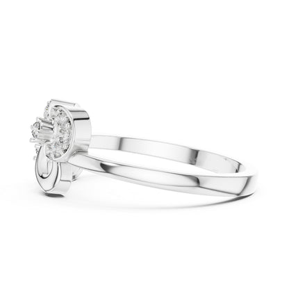 14K Yellow Gold Round Lab-Grown Diamond Drop Ring for Women | Office Wear | Pure Carat