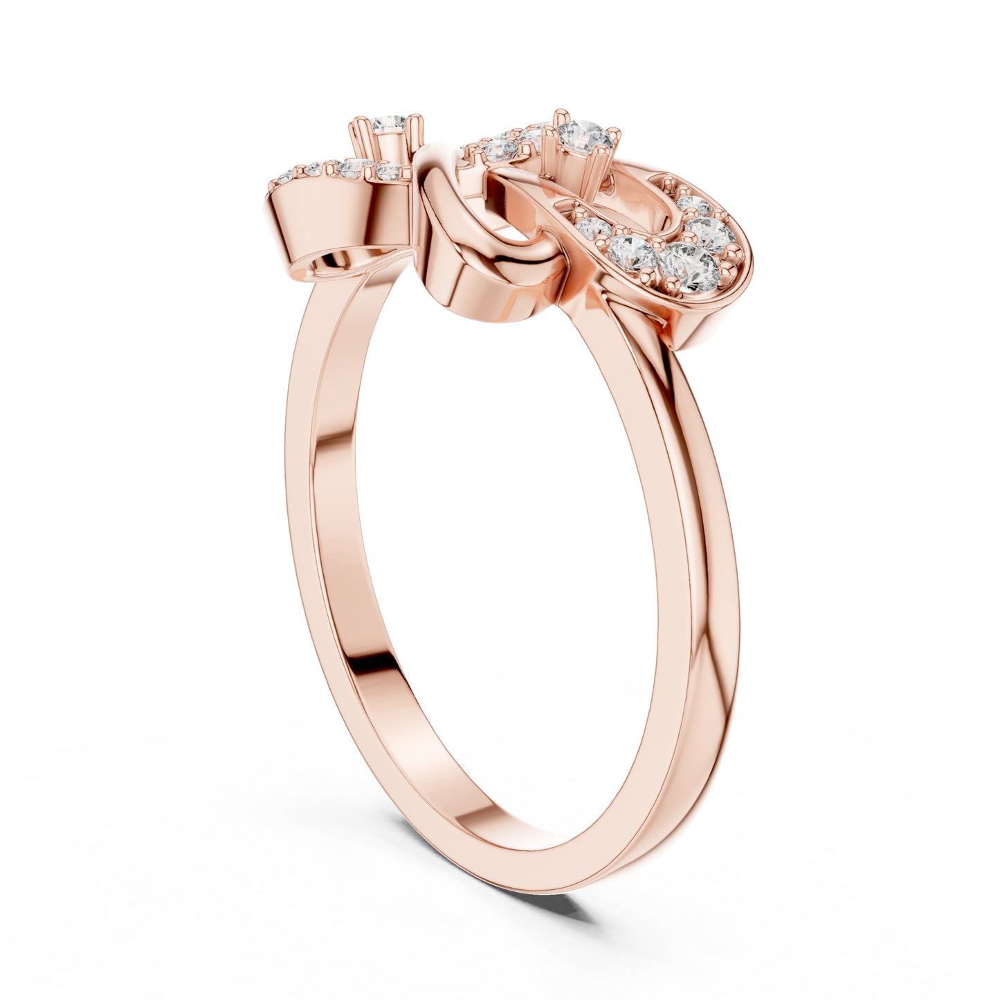 14K Yellow Gold Round Lab-Grown Diamond Drop Ring for Women | Office Wear | Pure Carat