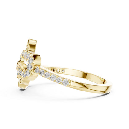 18K White Gold Round Lab-Grown Diamond Engagement Ring for Women | Pure Carat