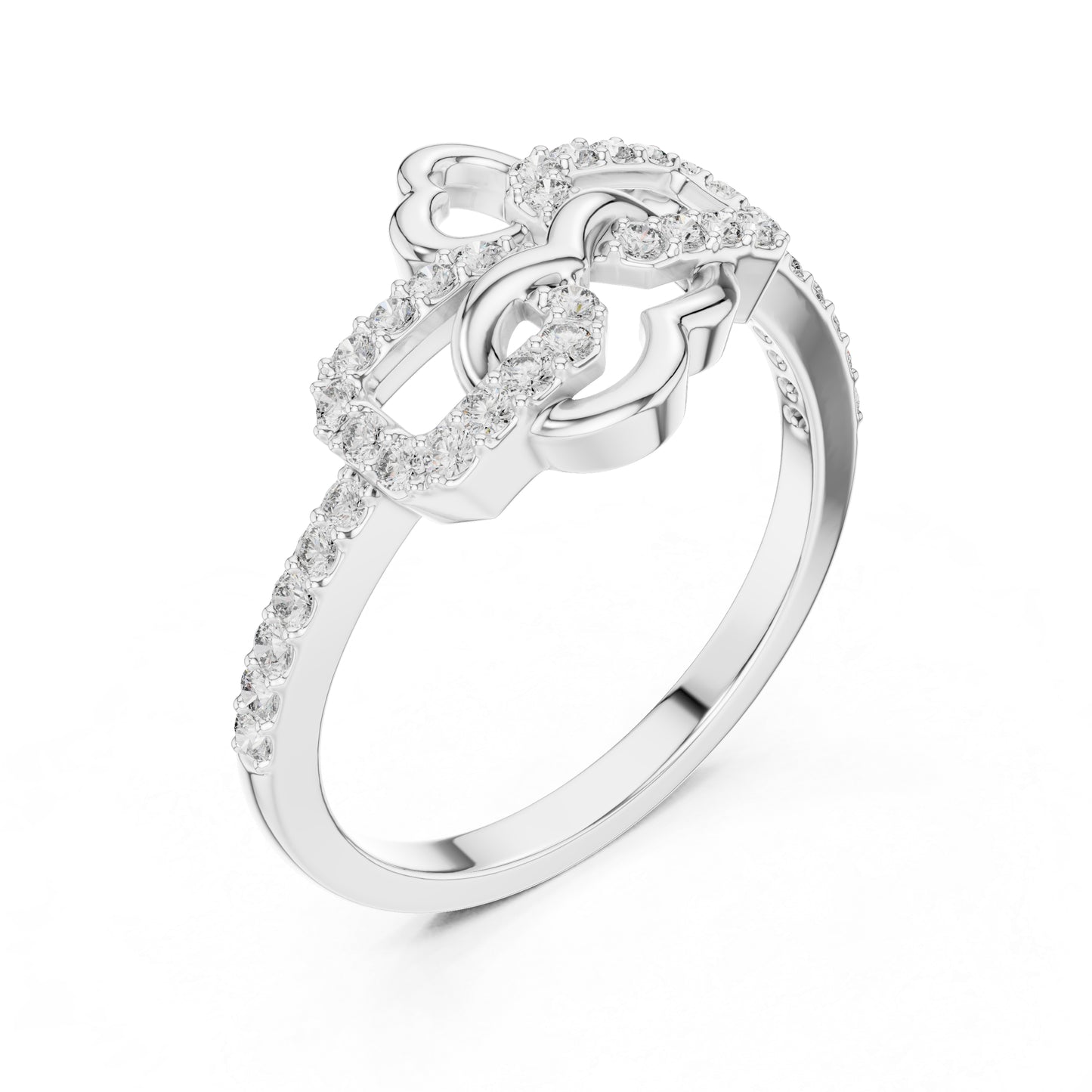18K White Gold Round Lab-Grown Diamond Engagement Ring for Women | Pure Carat