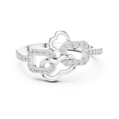 18K White Gold Round Lab-Grown Diamond Engagement Ring for Women | Pure Carat