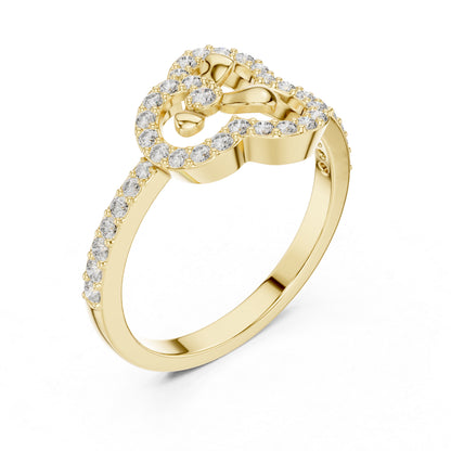 14K Rose Gold Round Lab-Grown Diamond Ring for Women | Everyday Wear | Pure Carat