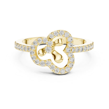 14K Rose Gold Round Lab-Grown Diamond Ring for Women | Everyday Wear | Pure Carat