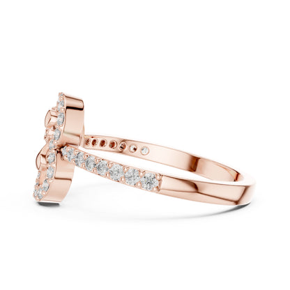 14K Rose Gold Round Lab-Grown Diamond Ring for Women | Everyday Wear | Pure Carat