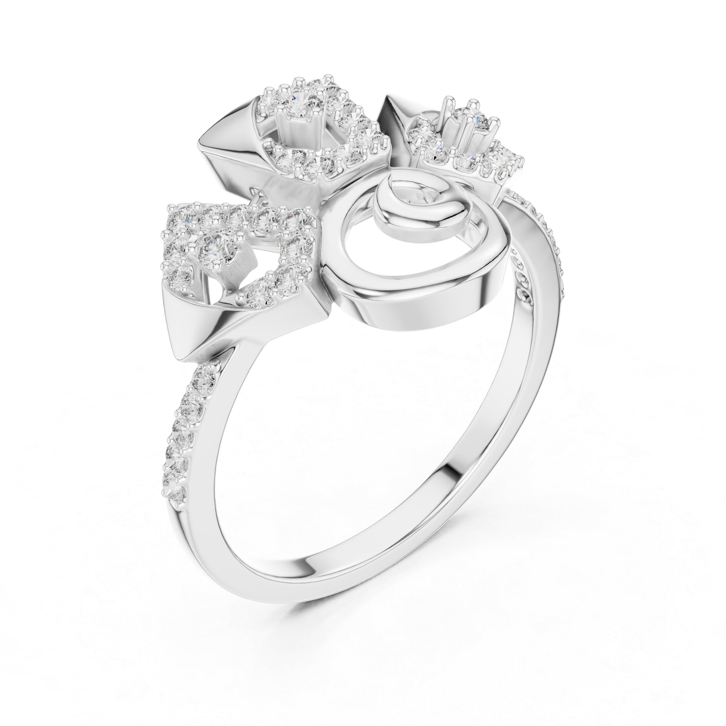 18K Rose Gold Round Lab-Grown Diamond Ring for Women | Party Wear | Pure Carat