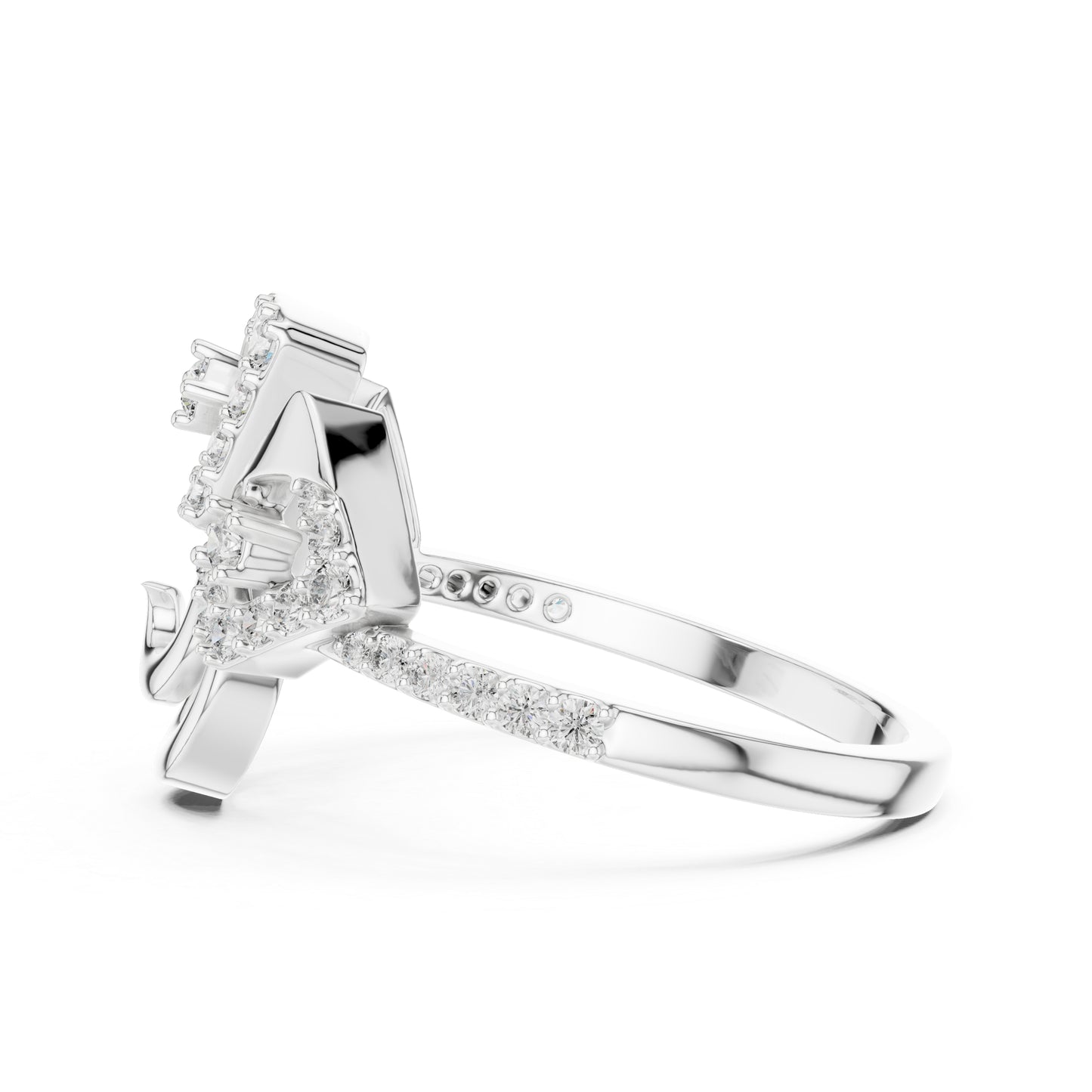 18K Rose Gold Round Lab-Grown Diamond Ring for Women | Party Wear | Pure Carat