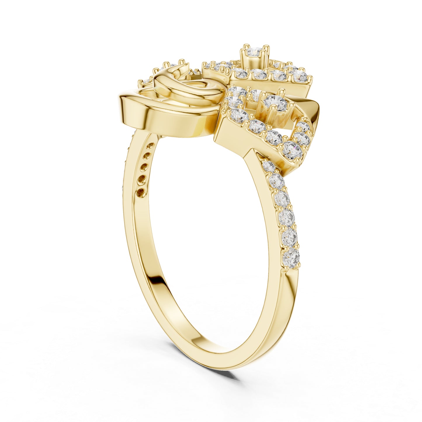 18K Rose Gold Round Lab-Grown Diamond Ring for Women | Party Wear | Pure Carat