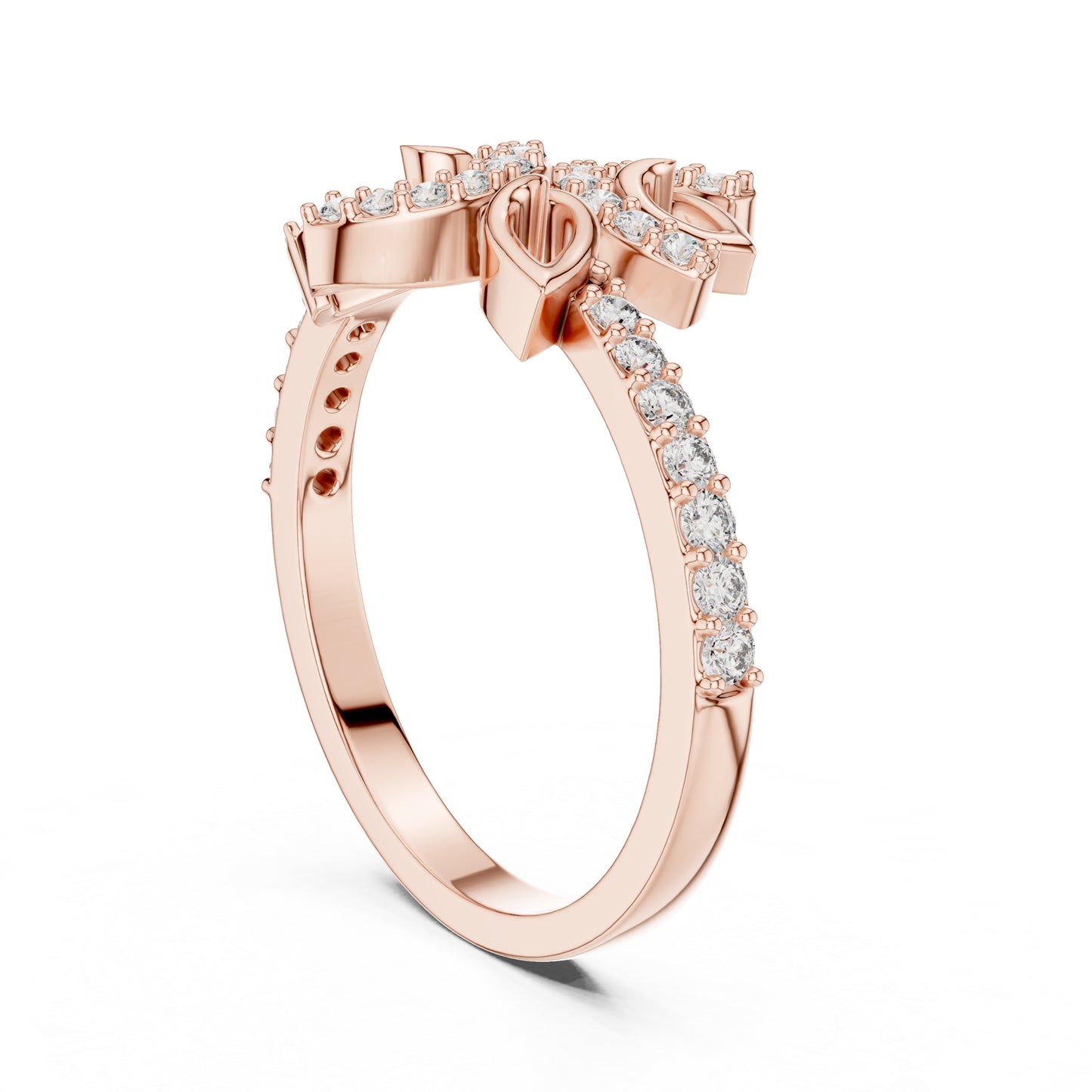 18K Yellow Gold Round Lab-Grown Diamond Drop Ring for Women | Office Wear | Pure Carat