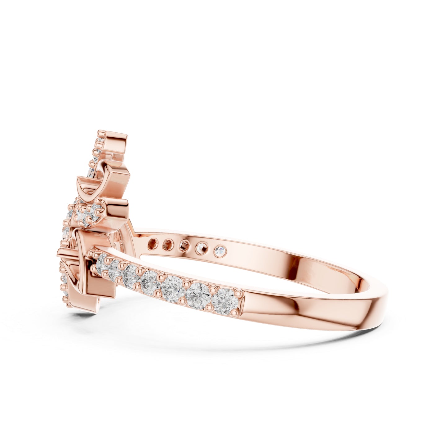 18K Yellow Gold Round Lab-Grown Diamond Drop Ring for Women | Office Wear | Pure Carat