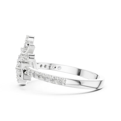 18K Yellow Gold Round Lab-Grown Diamond Drop Ring for Women | Office Wear | Pure Carat
