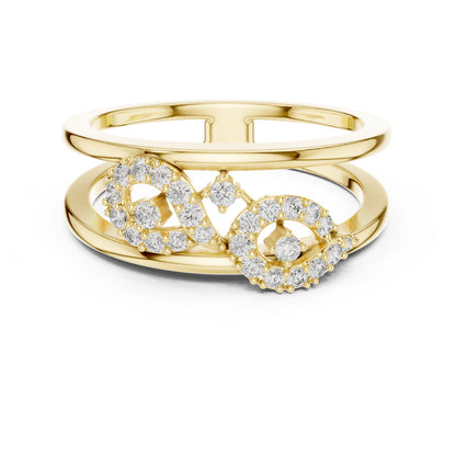 14K Yellow Gold Round Lab-Grown Diamond Anniversary Gift Ring for Women | Pure Carat