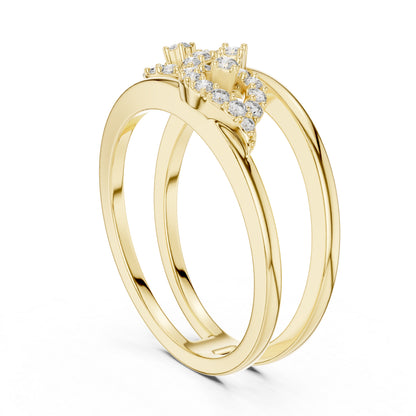 14K Yellow Gold Round Lab-Grown Diamond Anniversary Gift Ring for Women | Pure Carat