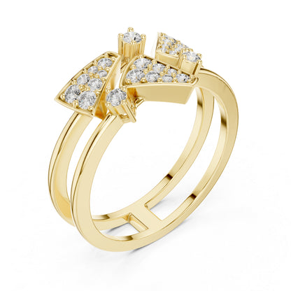 14K White Gold Round Lab-Grown Diamond Stud Ring for Women | Wedding | Pure Carat