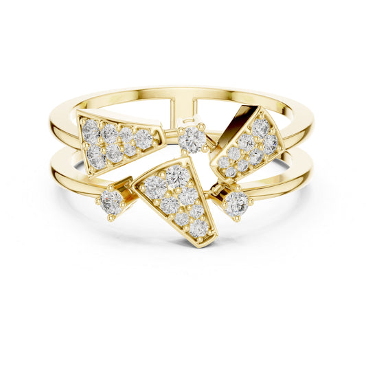 14K White Gold Round Lab-Grown Diamond Stud Ring for Women | Wedding | Pure Carat