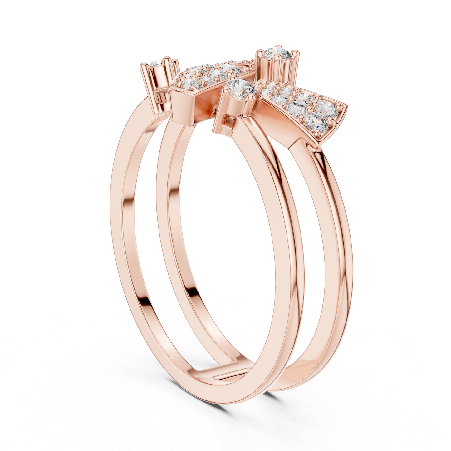 14K White Gold Round Lab-Grown Diamond Stud Ring for Women | Wedding | Pure Carat