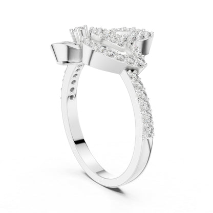 18K Yellow Gold Round Lab-Grown Diamond Engagement Ring for Women | Pure Carat