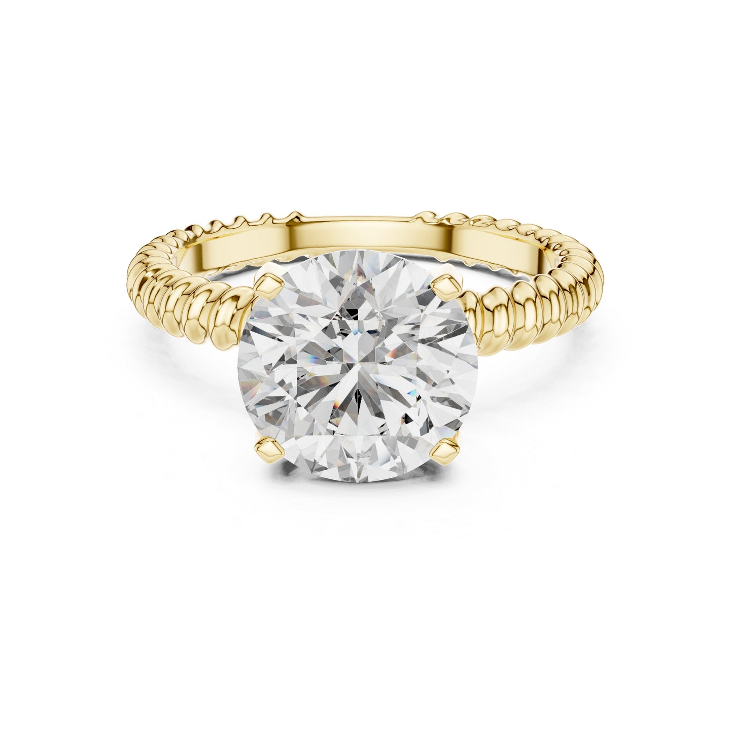 Women’s Round Lab-Grown Diamond Solitaire Ring in 18K Rose Gold