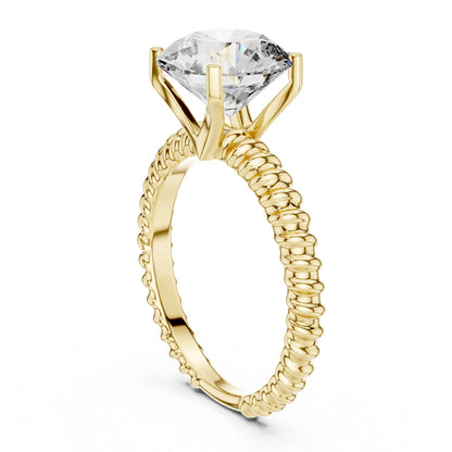 Women’s Round Lab-Grown Diamond Solitaire Ring in 18K Rose Gold