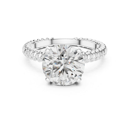 Women’s Round Lab-Grown Diamond Solitaire Ring in 18K Rose Gold