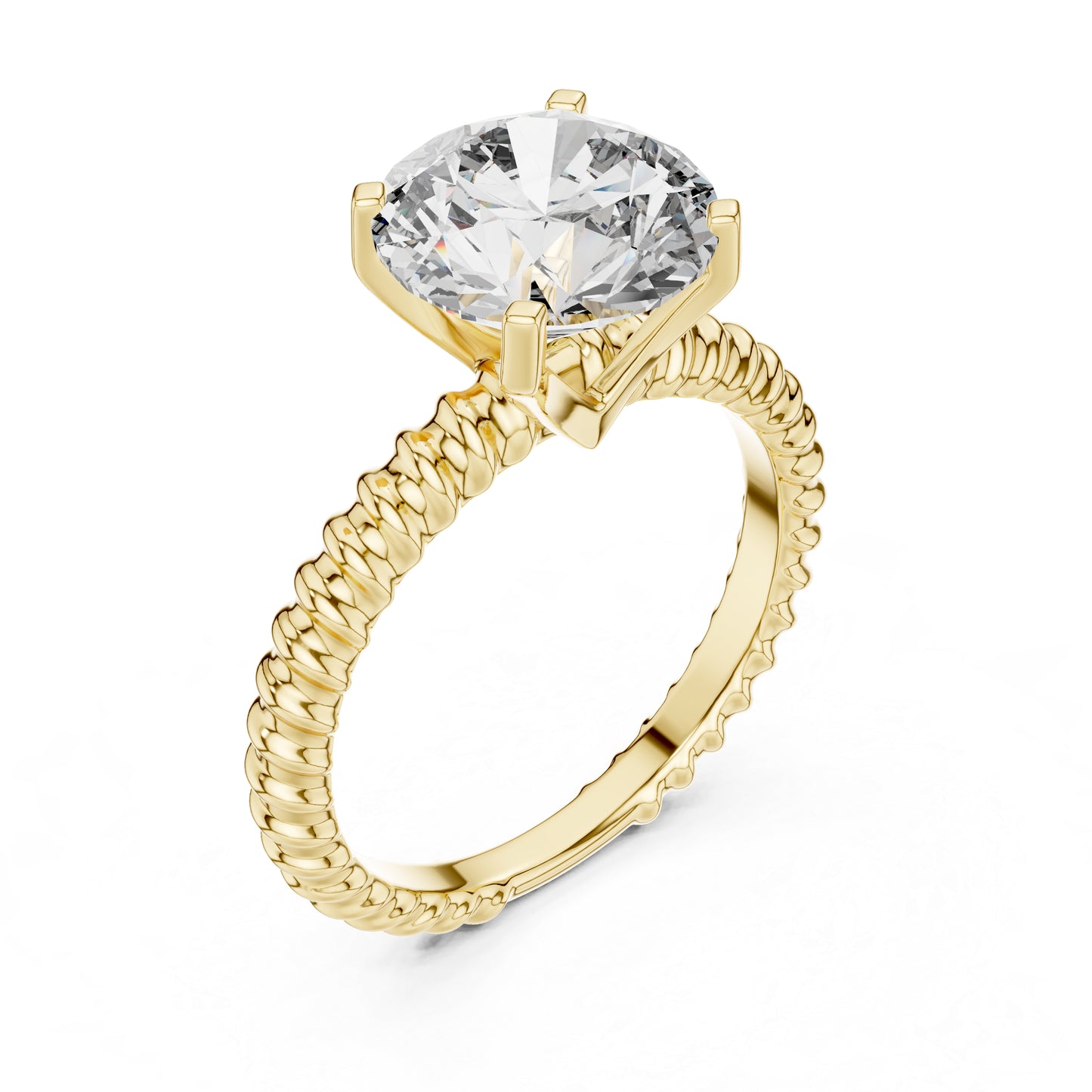Women’s Round Lab-Grown Diamond Solitaire Ring in 18K Rose Gold