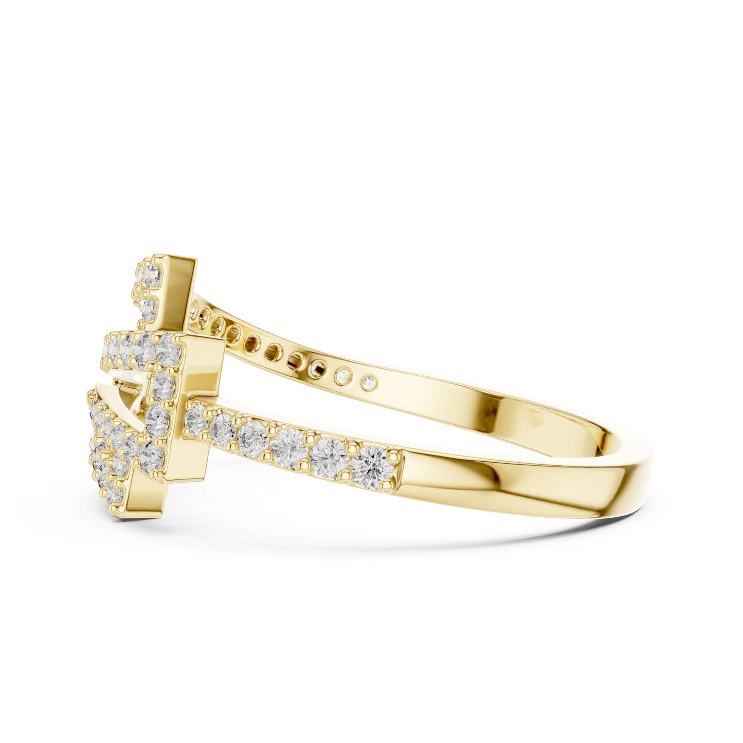14K Rose Gold Round Lab-Grown Diamond Drop Ring for Women | Everyday Wear | Pure Carat