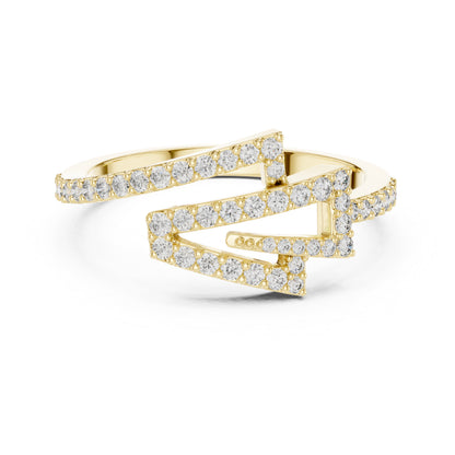 14K Rose Gold Round Lab-Grown Diamond Drop Ring for Women | Everyday Wear | Pure Carat