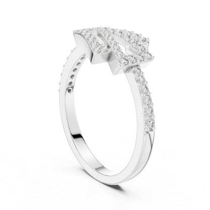 14K Rose Gold Round Lab-Grown Diamond Drop Ring for Women | Everyday Wear | Pure Carat