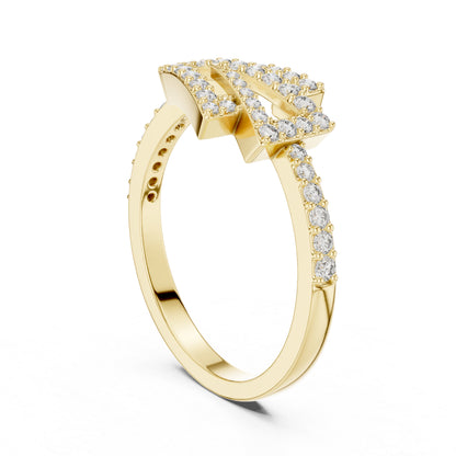 14K Rose Gold Round Lab-Grown Diamond Drop Ring for Women | Everyday Wear | Pure Carat