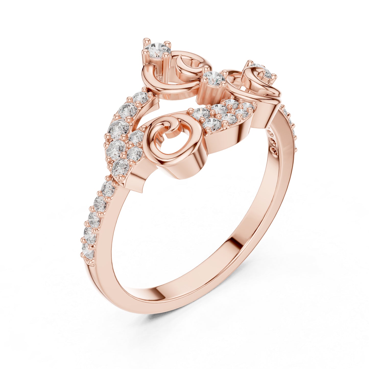 14K Yellow Gold Round Lab-Grown Diamond Drop Ring for Women | Party Wear | Pure Carat
