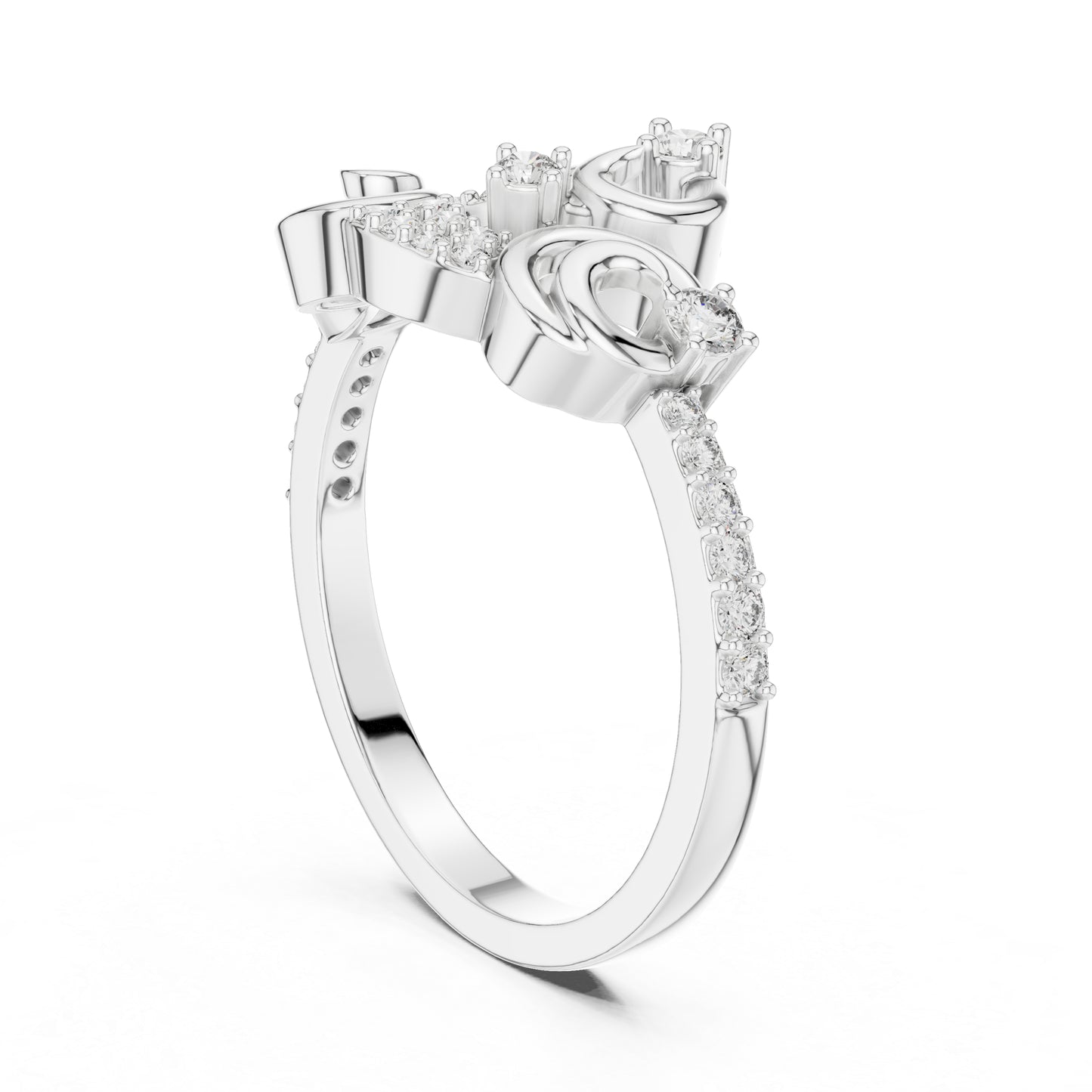 14K Yellow Gold Round Lab-Grown Diamond Drop Ring for Women | Party Wear | Pure Carat