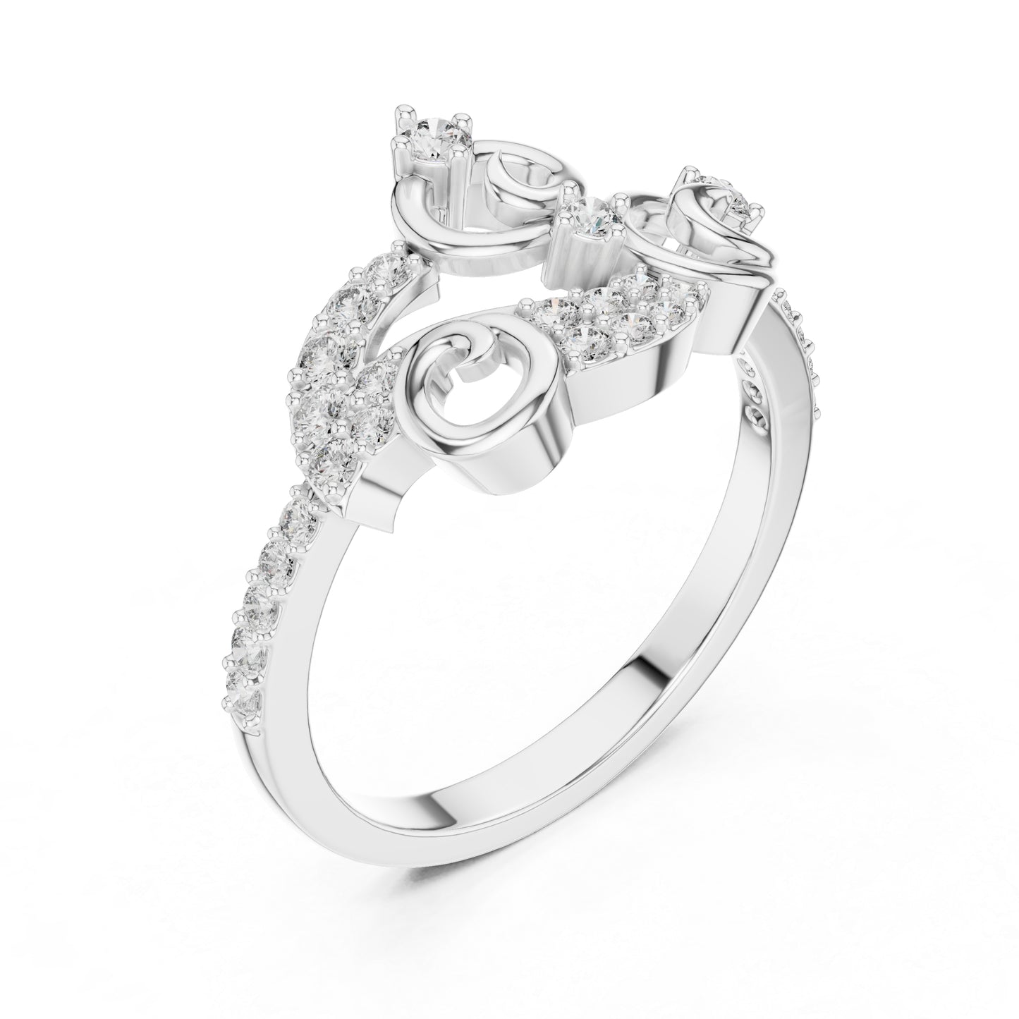 14K Yellow Gold Round Lab-Grown Diamond Drop Ring for Women | Party Wear | Pure Carat